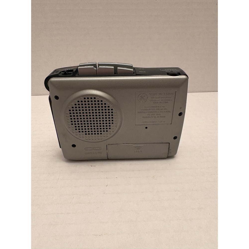 GE Handheld Cassette Recorder 3-5364A Silver Variable Speed Playback Portable